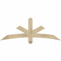 60"W x 22"H x 04"D x 4"F, 09/12 Pitch, Alberta Rough Sawn Timber Gable Bracket, Douglas Fir