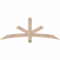 60"W x 22"H x 3 1/2"D x 3 1/2"F, 09/12 Pitch, Alberta Smooth Timber Gable Bracket, Douglas Fir