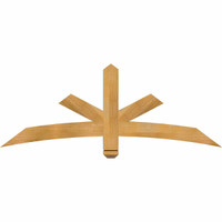 60"W x 22"H x 04"D x 4"F, 09/12 Pitch, Alberta Rough Sawn Timber Gable Bracket, Western Red Cedar