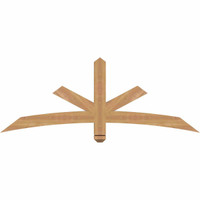 60"W x 22"H x 3 1/2"D x 3 1/2"F, 09/12 Pitch, Alberta Smooth Timber Gable Bracket, Western Red Cedar
