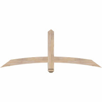 60"W x 22"H x 3 1/2"D x 3 1/2"F, 09/12 Pitch, Bellingham Smooth Timber Gable Bracket, Douglas Fir