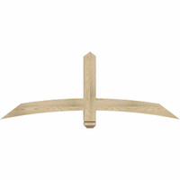60"W x 22"H x 04"D x 4"F, 09/12 Pitch, Bellingham Rough Sawn Timber Gable Bracket, Douglas Fir