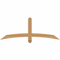 60"W x 22"H x 3 1/2"D x 3 1/2"F, 09/12 Pitch, Bellingham Smooth Timber Gable Bracket, Western Red Cedar