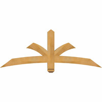 60"W x 22"H x 04"D x 4"F, 09/12 Pitch, Davenport Rough Sawn Timber Gable Bracket, Western Red Cedar