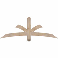 60"W x 22"H x 3 1/2"D x 3 1/2"F, 09/12 Pitch, Davenport Smooth Timber Gable Bracket, Douglas Fir