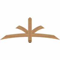 60"W x 22"H x 3 1/2"D x 3 1/2"F, 09/12 Pitch, Davenport Smooth Timber Gable Bracket, Western Red Cedar