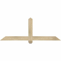 60"W x 22"H x 04"D x 4"F, 09/12 Pitch, Eugene Rough Sawn Timber Gable Bracket, Douglas Fir
