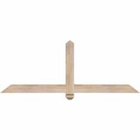 60"W x 22"H x 3 1/2"D x 3 1/2"F, 09/12 Pitch, Eugene Smooth Timber Gable Bracket, Douglas Fir