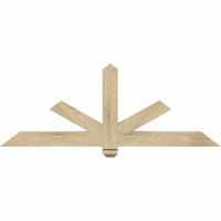 60"W x 22"H x 04"D x 4"F, 09/12 Pitch, Kennewick Rough Sawn Timber Gable Bracket, Douglas Fir