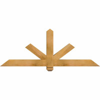 60"W x 22"H x 04"D x 4"F, 09/12 Pitch, Kennewick Rough Sawn Timber Gable Bracket, Western Red Cedar