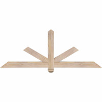 60"W x 22"H x 3 1/2"D x 3 1/2"F, 09/12 Pitch, Kennewick Smooth Timber Gable Bracket, Douglas Fir