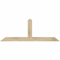 60"W x 22"H x 04"D x 4"F, 09/12 Pitch, Portland Rough Sawn Timber Gable Bracket, Douglas Fir