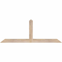 60"W x 22"H x 3 1/2"D x 3 1/2"F, 09/12 Pitch, Portland Smooth Timber Gable Bracket, Douglas Fir