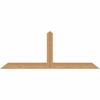 60"W x 22"H x 3 1/2"D x 3 1/2"F, 09/12 Pitch, Portland Smooth Timber Gable Bracket, Western Red Cedar