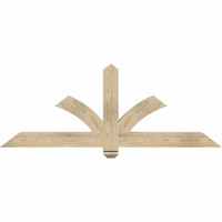 60"W x 22"H x 04"D x 4"F, 09/12 Pitch, Redmond Rough Sawn Timber Gable Bracket, Douglas Fir