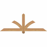 60"W x 22"H x 3 1/2"D x 3 1/2"F, 09/12 Pitch, Redmond Smooth Timber Gable Bracket, Western Red Cedar