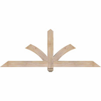 60"W x 22"H x 3 1/2"D x 3 1/2"F, 09/12 Pitch, Redmond Smooth Timber Gable Bracket, Douglas Fir