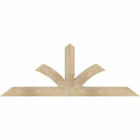 60"W x 22"H x 04"D x 4"F, 09/12 Pitch, Richland Rough Sawn Timber Gable Bracket, Douglas Fir