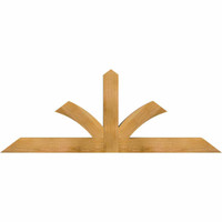 60"W x 22"H x 04"D x 4"F, 09/12 Pitch, Richland Rough Sawn Timber Gable Bracket, Western Red Cedar