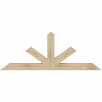 60"W x 22"H x 04"D x 4"F, 09/12 Pitch, Saratoga Rough Sawn Timber Gable Bracket, Douglas Fir