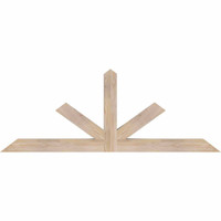 60"W x 22"H x 3 1/2"D x 3 1/2"F, 09/12 Pitch, Saratoga Smooth Timber Gable Bracket, Douglas Fir