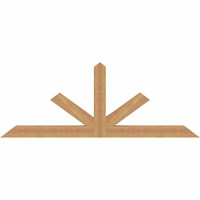 60"W x 22"H x 3 1/2"D x 3 1/2"F, 09/12 Pitch, Saratoga Smooth Timber Gable Bracket, Western Red Cedar