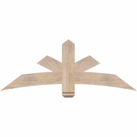 60"W x 22"H x 3 1/2"D x 5 1/2"F, 09/12 Pitch, Alberta Smooth Timber Gable Bracket, Douglas Fir