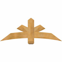 60"W x 22"H x 04"D x 6"F, 09/12 Pitch, Alberta Rough Sawn Timber Gable Bracket, Western Red Cedar