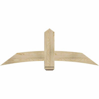 60"W x 22"H x 04"D x 6"F, 09/12 Pitch, Bellingham Rough Sawn Timber Gable Bracket, Douglas Fir