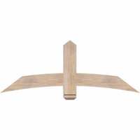 60"W x 22"H x 3 1/2"D x 5 1/2"F, 09/12 Pitch, Bellingham Smooth Timber Gable Bracket, Douglas Fir