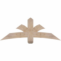 60"W x 22"H x 3 1/2"D x 5 1/2"F, 09/12 Pitch, Davenport Smooth Timber Gable Bracket, Douglas Fir
