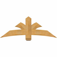 60"W x 22"H x 04"D x 6"F, 09/12 Pitch, Davenport Rough Sawn Timber Gable Bracket, Western Red Cedar