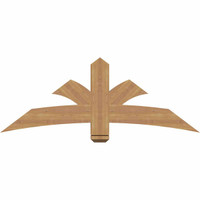 60"W x 22"H x 3 1/2"D x 5 1/2"F, 09/12 Pitch, Davenport Smooth Timber Gable Bracket, Western Red Cedar