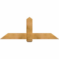 60"W x 22"H x 04"D x 6"F, 09/12 Pitch, Eugene Rough Sawn Timber Gable Bracket, Western Red Cedar