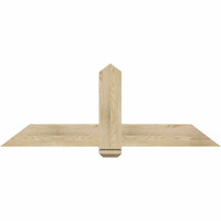60"W x 22"H x 04"D x 6"F, 09/12 Pitch, Eugene Rough Sawn Timber Gable Bracket, Douglas Fir