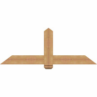 60"W x 22"H x 3 1/2"D x 5 1/2"F, 09/12 Pitch, Eugene Smooth Timber Gable Bracket, Western Red Cedar