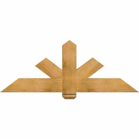 60"W x 22"H x 04"D x 6"F, 09/12 Pitch, Kennewick Rough Sawn Timber Gable Bracket, Western Red Cedar