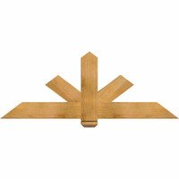 60"W x 22"H x 3 1/2"D x 5 1/2"F, 09/12 Pitch, Kennewick Smooth Timber Gable Bracket, Western Red Cedar