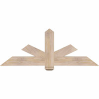 60"W x 22"H x 3 1/2"D x 5 1/2"F, 09/12 Pitch, Kennewick Smooth Timber Gable Bracket, Douglas Fir