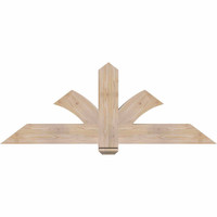 60"W x 22"H x 3 1/2"D x 5 1/2"F, 09/12 Pitch, Redmond Smooth Timber Gable Bracket, Douglas Fir