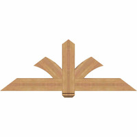 60"W x 22"H x 3 1/2"D x 5 1/2"F, 09/12 Pitch, Redmond Smooth Timber Gable Bracket, Western Red Cedar