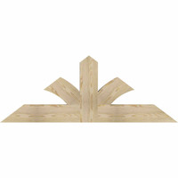 60"W x 22"H x 04"D x 6"F, 09/12 Pitch, Richland Rough Sawn Timber Gable Bracket, Douglas Fir