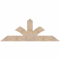 60"W x 22"H x 3 1/2"D x 5 1/2"F, 09/12 Pitch, Richland Smooth Timber Gable Bracket, Douglas Fir