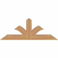 60"W x 22"H x 3 1/2"D x 5 1/2"F, 09/12 Pitch, Richland Smooth Timber Gable Bracket, Western Red Cedar
