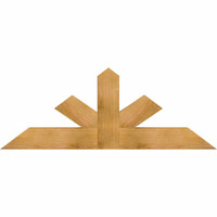 60"W x 22"H x 04"D x 6"F, 09/12 Pitch, Saratoga Rough Sawn Timber Gable Bracket, Western Red Cedar