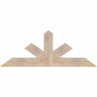 60"W x 22"H x 3 1/2"D x 5 1/2"F, 09/12 Pitch, Saratoga Smooth Timber Gable Bracket, Douglas Fir