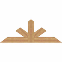 60"W x 22"H x 3 1/2"D x 5 1/2"F, 09/12 Pitch, Saratoga Smooth Timber Gable Bracket, Western Red Cedar