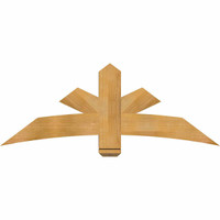 60"W x 22"H x 06"D x 6"F, 09/12 Pitch, Alberta Rough Sawn Timber Gable Bracket, Western Red Cedar