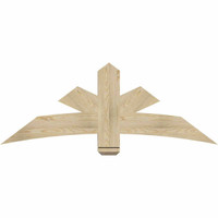 60"W x 22"H x 06"D x 6"F, 09/12 Pitch, Alberta Rough Sawn Timber Gable Bracket, Douglas Fir
