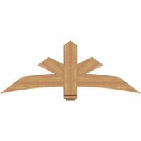 60"W x 22"H x 5 1/2"D x 5 1/2"F, 09/12 Pitch, Alberta Smooth Timber Gable Bracket, Western Red Cedar